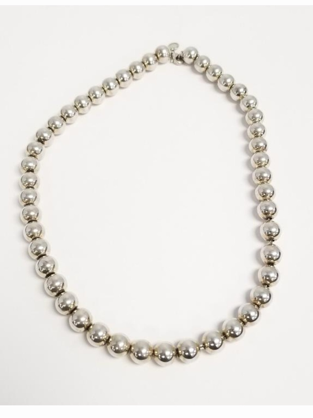 Tiffany & Co. Sterling Silver 10mm Bead Necklace - 18” Length